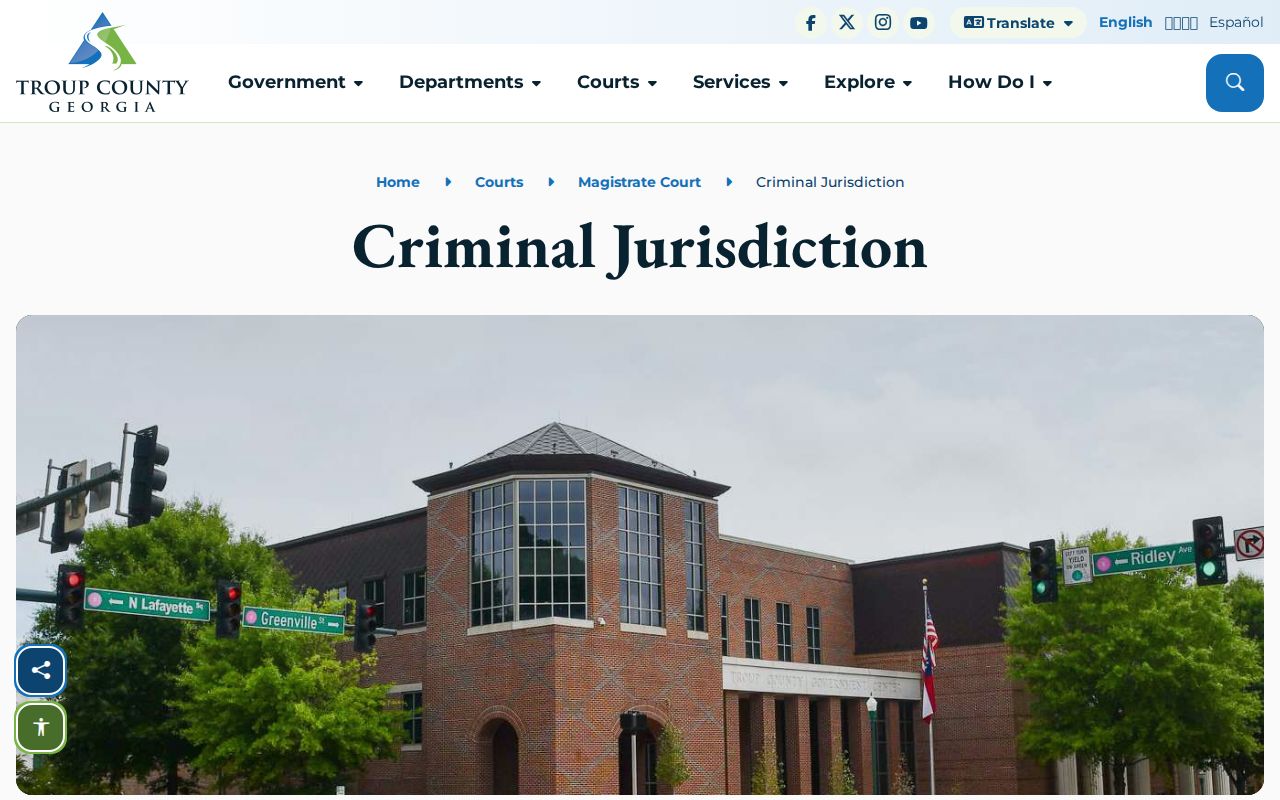 Troup County warrant check countywide Magistrate authority