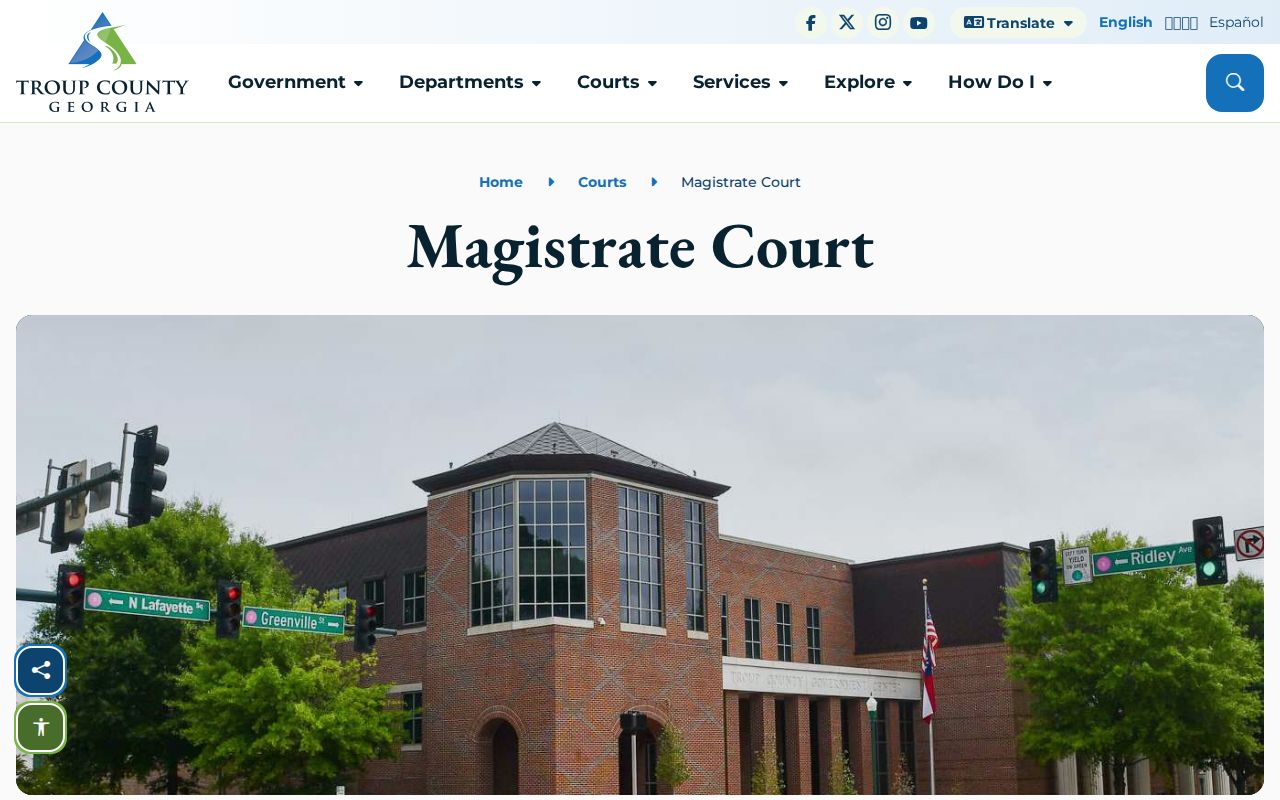 Troup County warrant check Magistrate Court