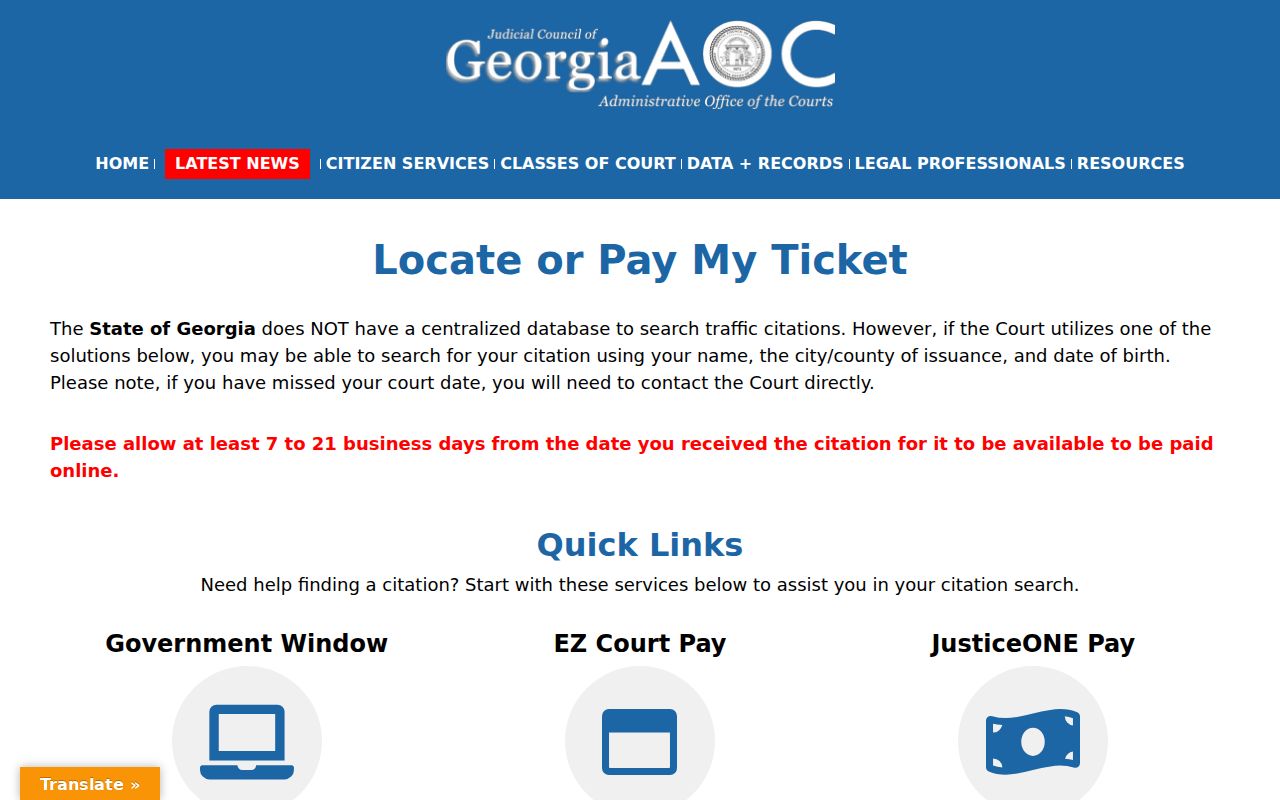 Troup County arrest warrant access and Georgia database notice