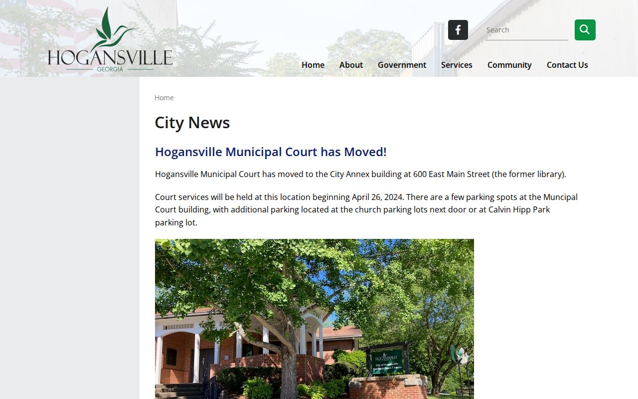 Troup County city court warrant notice for the Hogansville court move